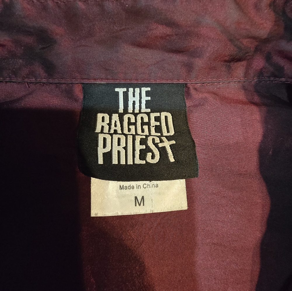 The Ragged Priest Metallic Red Collared Shirt - Picture 8 of 10